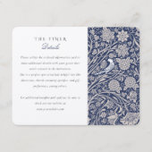 Gedetailleerde Victoriaans Tortelduifjes bruiloft  Informatiekaartje (Voorkant)