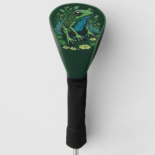 Gedetailleerde vijverkikker golfheadcover (Voorkant)