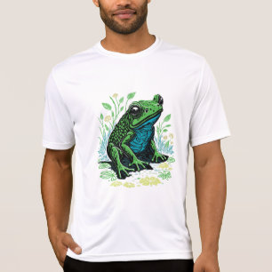 Gedetailleerde vijverkikker t-shirt