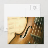 Gedetailleerde Violin Briefkaart (Voorkant / Achterkant)