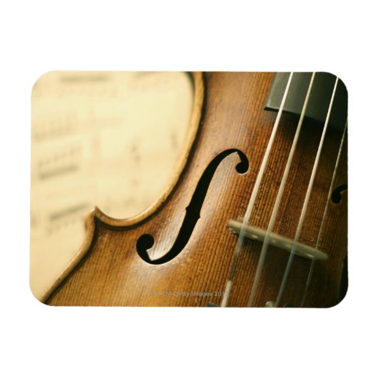 Gedetailleerde Violin Magneet (Horizontaal)