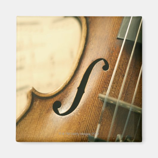 Gedetailleerde Violin Magneet (Voorkant)