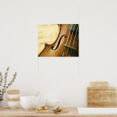 Gedetailleerde Violin Poster (Keuken)