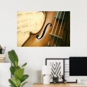 Gedetailleerde Violin Poster (Thuiskantoor)
