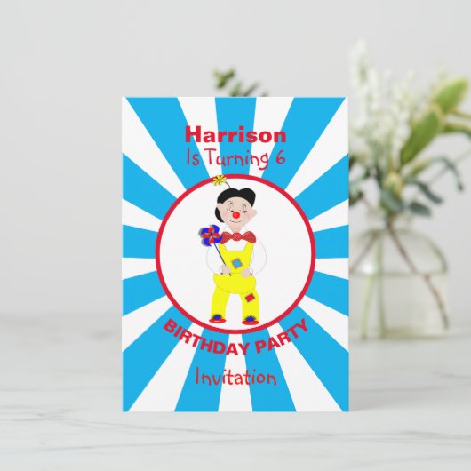 Gedetailleerde vun-kinderen Birthday Party - Perso Kaart (Staand voorkant)