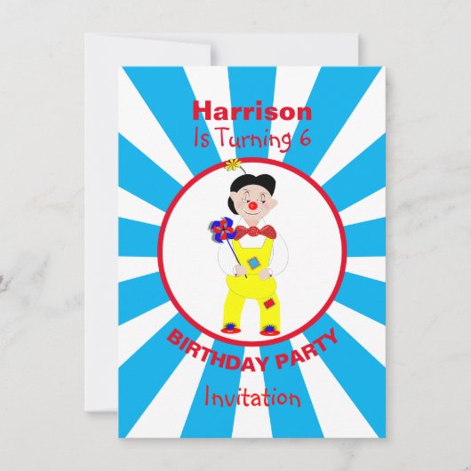 Gedetailleerde vun-kinderen Birthday Party - Perso Kaart (Voorkant)