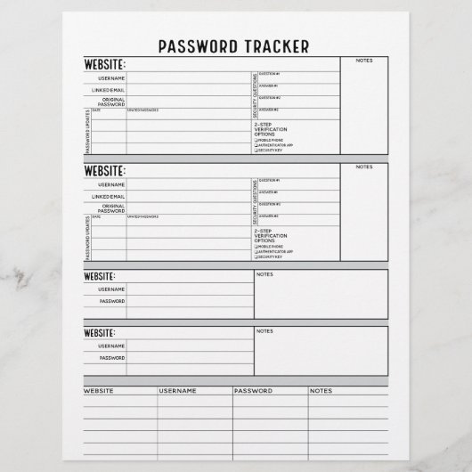 Gedetailleerde Wachtwoordtracering met 2-stapsveri Flyer (Achterkant)