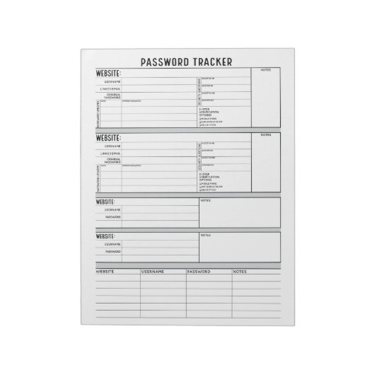 Gedetailleerde Wachtwoordtracering met 2-stapsveri Notitieblok (Linkerzijde)