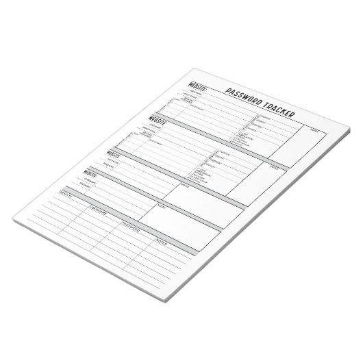 Gedetailleerde Wachtwoordtracering met 2-stapsveri Notitieblok (Schuin)