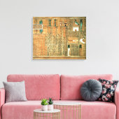 Gedetailleerde weergave van de overledene en zijn canvas afdruk (Insitu (Woonkamer))