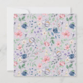 Gedetailleerde Whimsy Floral Bridal Shower Invitat Kaart (Achterkant)