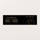 Gedetailleerde wijnglazen, wijnstaaf/wijnmoer visitekaartje (Buitenkant ongevouwen)