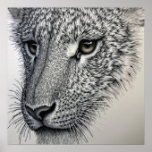 Gedetailleerde Wolfse Blik Poster (Voorkant)