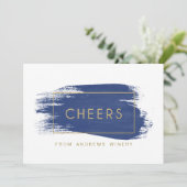 Gedetailleerde zakelijke feestdag bedankkaart (Staand voorkant)