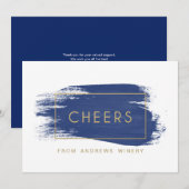 Gedetailleerde zakelijke feestdag bedankkaart (Voorkant / Achterkant)