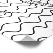Gedetailleerde Zee Crab Doodle 2 Poster (Hoek)