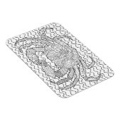 Gedetailleerde Zee Crab Doodle Magneet (Rechterzijde)