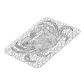 Gedetailleerde Zee Crab Doodle Magneet (Linkerzijde)
