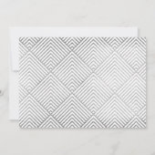 Gedetailleerde zilveren folieolie bespaart de datu save the date (Achterkant)