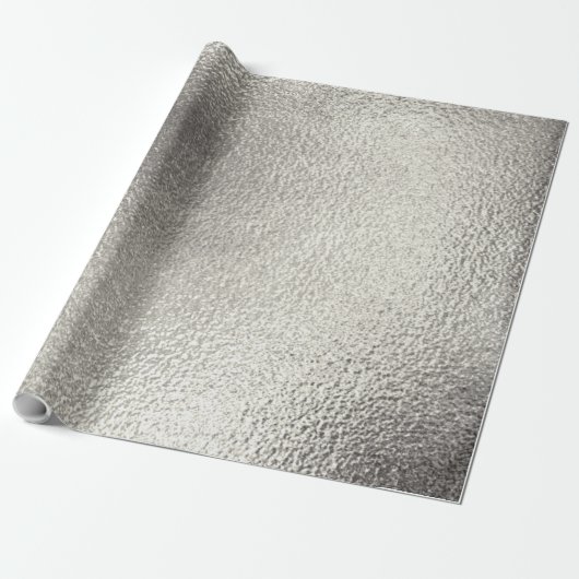 Gedetailleerde zilvermetallische textuur 10 cadeaupapier (Uitgerold)