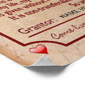 GEDETEERD AAN MIJN HART - Liefde-verklaring Poster (Hoek)