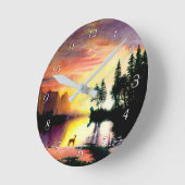 Gedetineerd deer op Dawn  Ronde Klok (Hoek)