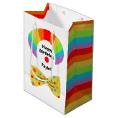 Gedetineerd door Rainbow Wig gepersonaliseerde ver Medium Cadeauzakje (Voorkant Gekanteld)