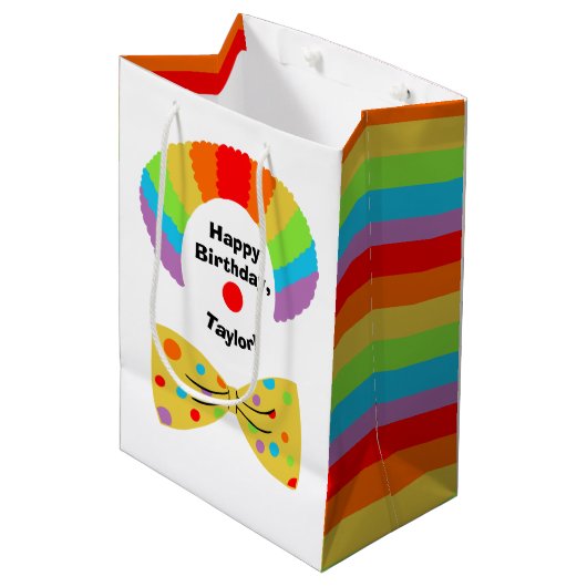 Gedetineerd door Rainbow Wig gepersonaliseerde ver Medium Cadeauzakje (Voorkant Gekanteld)