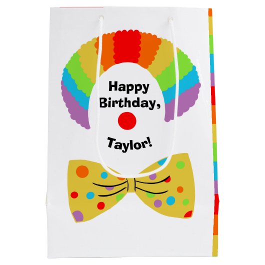 Gedetineerd door Rainbow Wig gepersonaliseerde ver Medium Cadeauzakje (Achterkant)