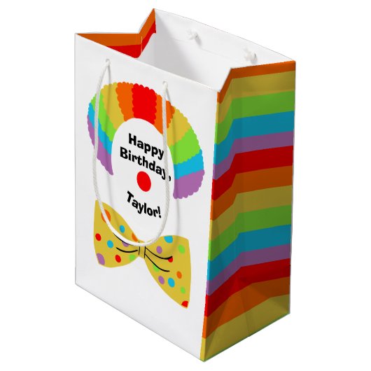 Gedetineerd door Rainbow Wig gepersonaliseerde ver Medium Cadeauzakje (Achterkant Gekanteld)