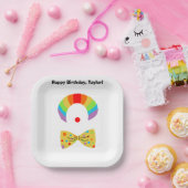 Gedetineerd door Rainbow Wig gepersonaliseerde ver Papieren Bordje (Feest)