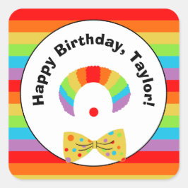 Gedetineerd door Rainbow Wig Persoonlijke Birthday Vierkante Sticker
