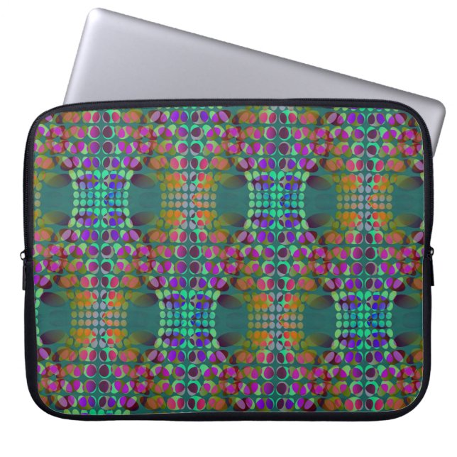 Gedetineerd Orderly Chaos Wallpaper gekleurd en jo Laptop Sleeve (Voorkant)