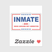 GEDETINEERDE #45 STICKER (Vel)