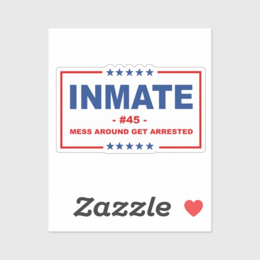 GEDETINEERDE #45 STICKER (Vel)