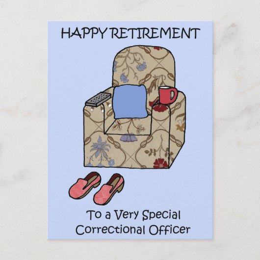 Gedetineerde Bewaarder Met Pensioen Briefkaart (Voorkant)