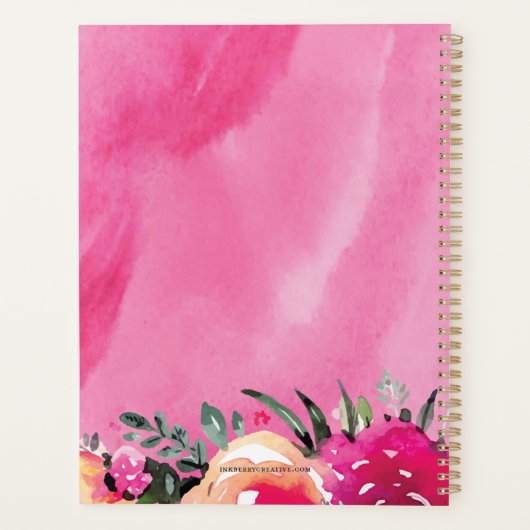 Gedetineerde Bright Floral Planner (Achterkant)