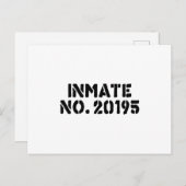 gedetineerde No. 20195 Briefkaart (Voorkant / Achterkant)