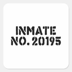 gedetineerde No. 20195 Vierkante Sticker