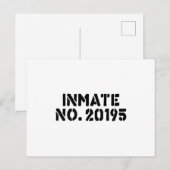 gedetineerde nr. 20195 briefkaart (Voorkant / Achterkant)