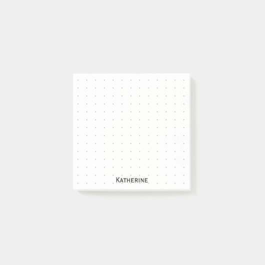 Gedetotte Jouw naam bedrijfsminimalistisch zwart Post-it® Notes (Voorkant)