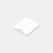 Gedetotte Jouw naam bedrijfsminimalistisch zwart Post-it® Notes (Schuin)