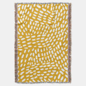 Gedetotte lijnen verbrand geel patroon deken (Voorkant Verticaal)