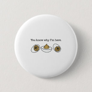 Gedevilde Ei Je Weet Waarom Ik Hier Ben Grappige T Ronde Button 5,7 Cm