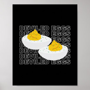 Gedevilde Eieren Retro Eet Humor Eten Liefhebber D Poster