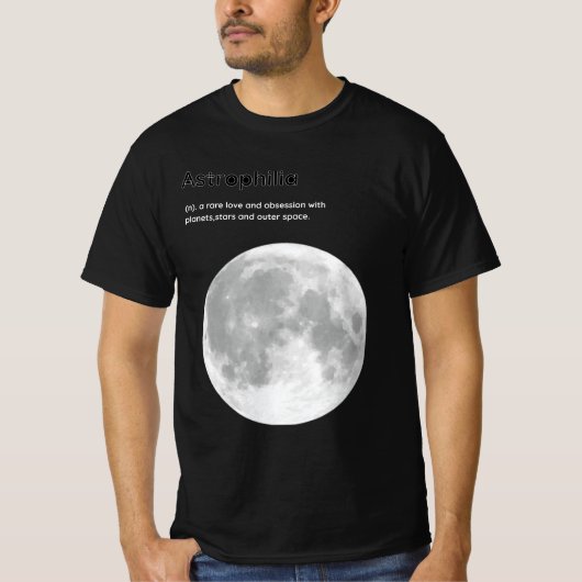 Gediagnosticeerd met astrofilie t-shirt (Voorkant)