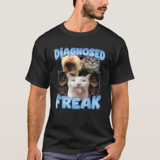 Gediagnosticeerde Freak Funny Cat Certified Freak T-shirt
