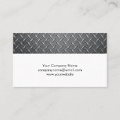 Gediamanteerd stalen metaalglans visitekaartje (Achterkant)