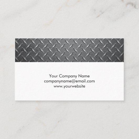 Gediamanteerd stalen metaalglans visitekaartje (Achterkant)