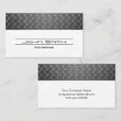 Gediamanteerd stalen metaalglans visitekaartje (Voorkant / Achterkant)